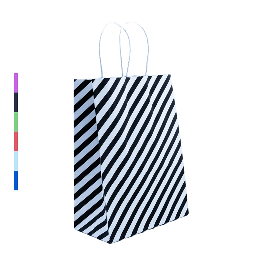 Пакет подарочный бумажный полоска15*21*8см EL231106293