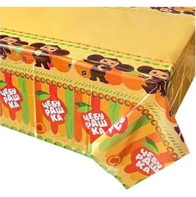 ВЕСЕЛАЯ ЗАТЕЯ скатерть Чебурашка 120*180см 1502-6349