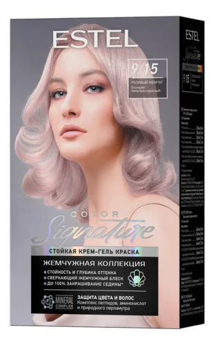 ESTEL Color signature краска д/волос стойкая крем-гель т.9/15 розовый жемчуг                       