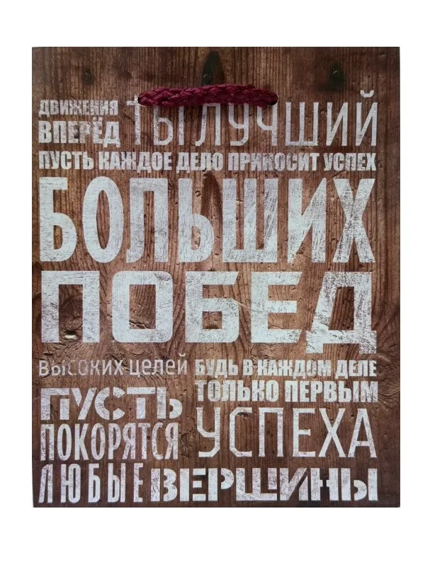 Пакет подарочный 12*15*6см больших побед 2584318 (10)