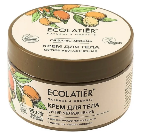 ECOLATIER Organic крем д/тела супер увлажнение argana 250мл