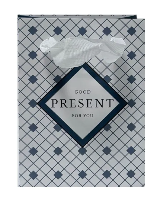 Пакет подарочный 9*12*6см презент клетка 9590663