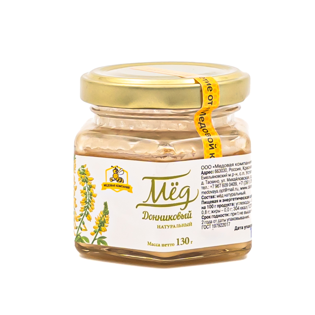 Мед Медовица Донниковый натуральный цветочный 130г ст/б