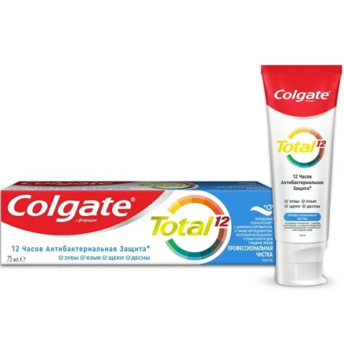 COLGATE паста зубная total12 профессиональная чистка 75мл CN03105A