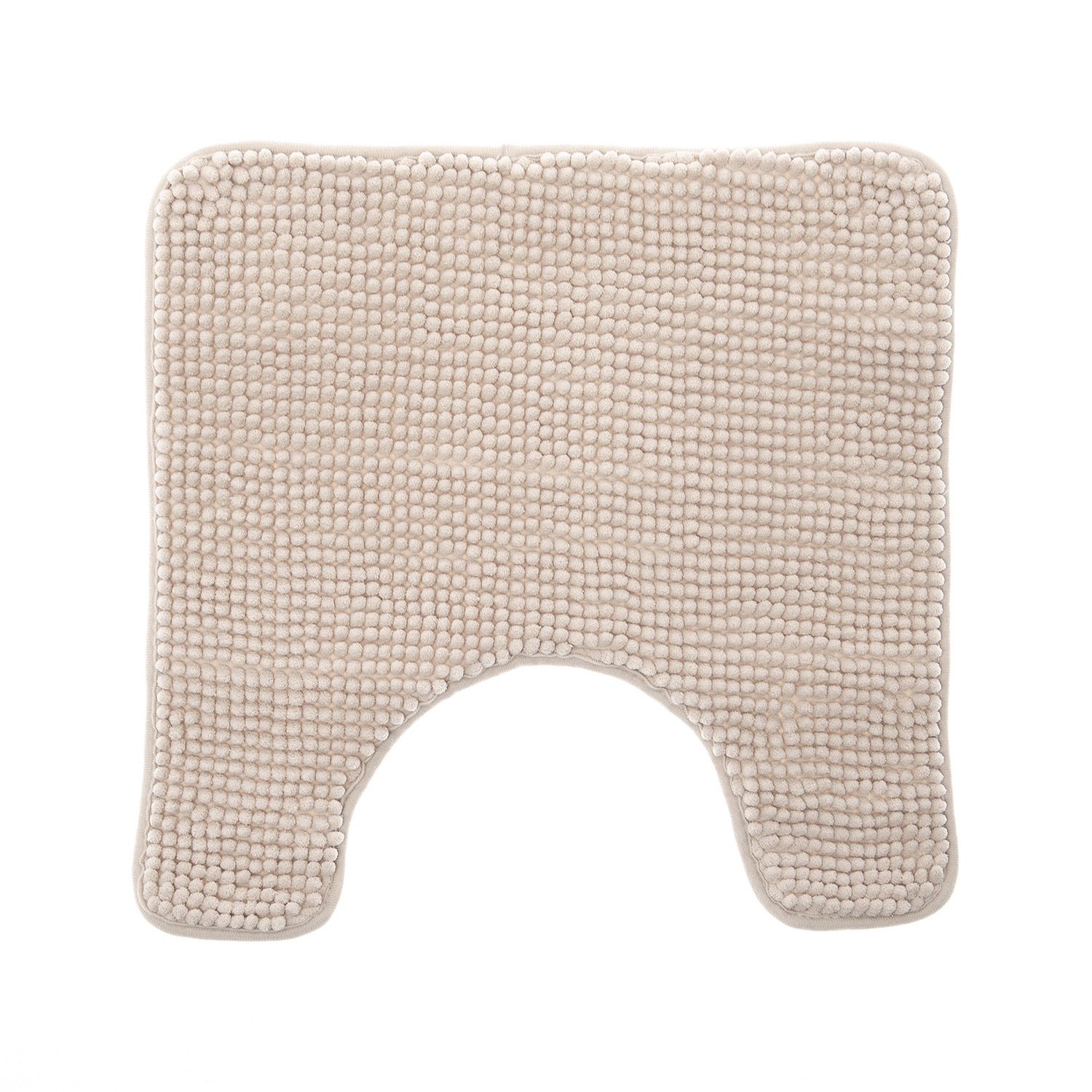 HOME QUEEN коврик д/ванной круглый шенилл цв.бежевый 45см 71418