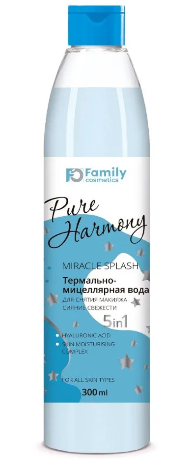 PURE HARMONY вода мицеллярная д/снятия макияжа сияние свежести 300мл