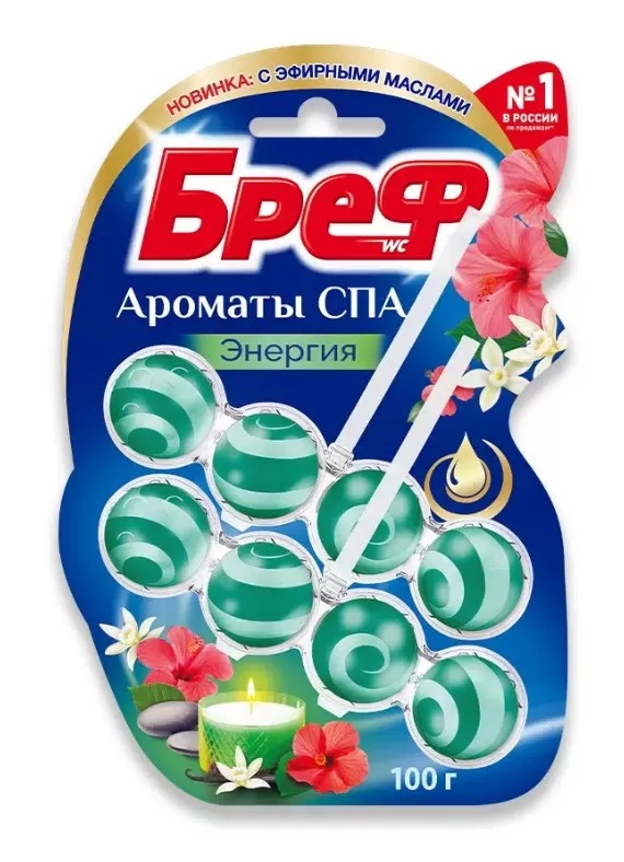 БРЕФ туалетный блок ароматы спа энергия 2*50г