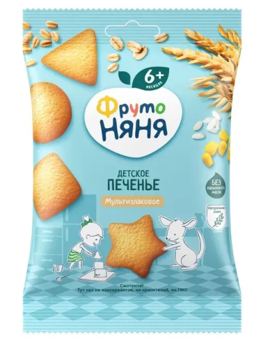 Дет пит  Фрутоняня печенье Мультизлаковое 50г; 12