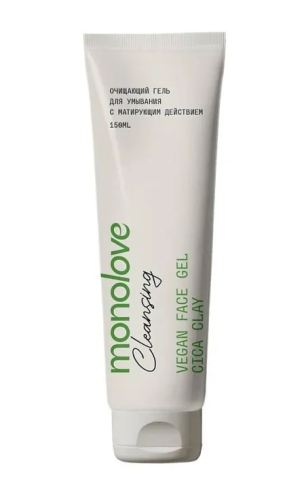 MONOLOVE гель д/умывания очищающий vegan cica clay 150мл