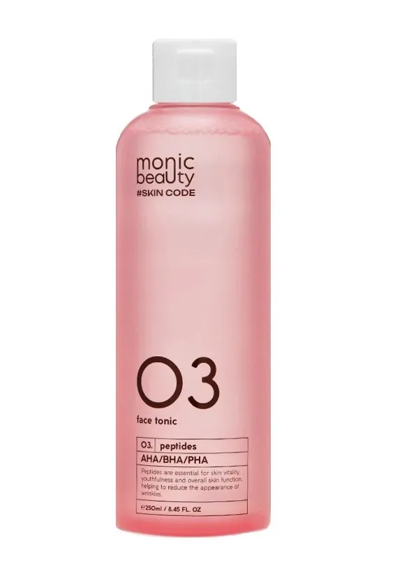 MONIC BEAUTY Skin Code 03 тоник д/лица пептиды и aha/bha/pha 250мл