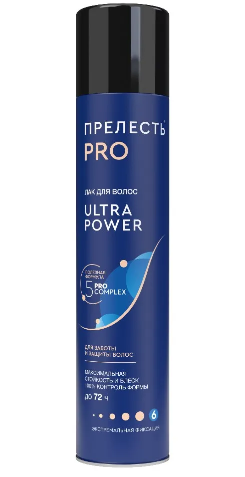 ПРЕЛЕСТЬ Professional лак д/волос ultra power экстремальной фиксации 300мл