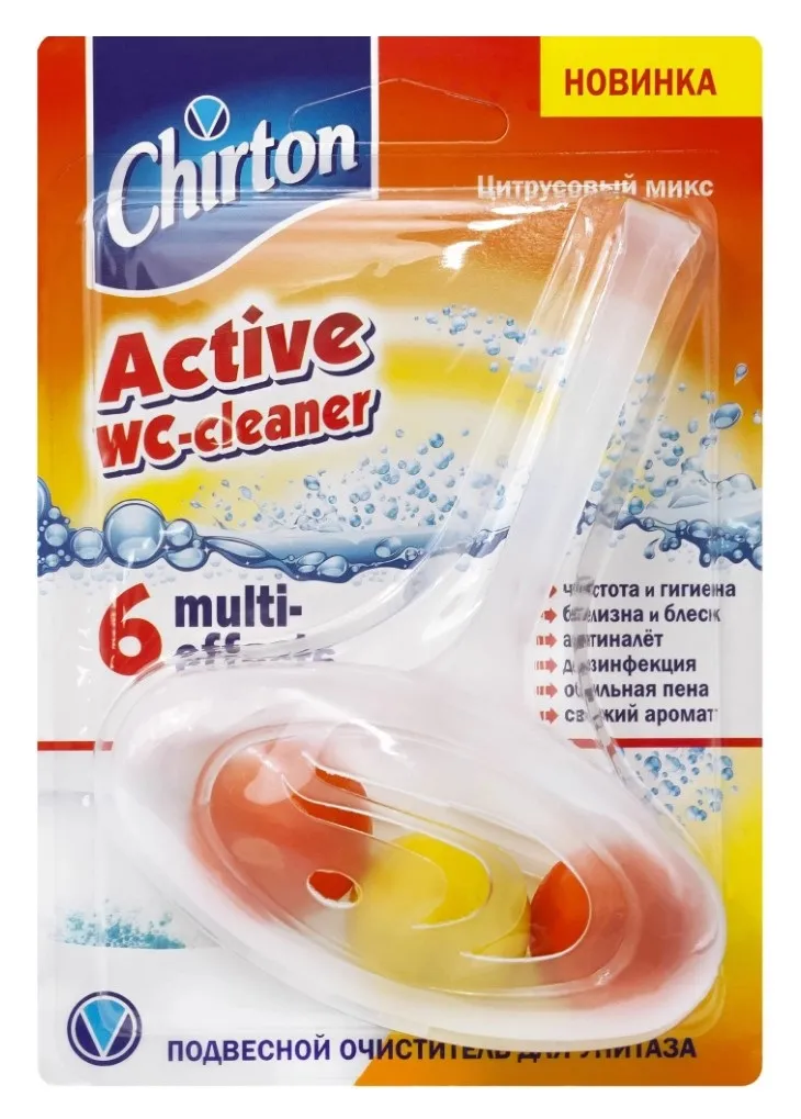 CHIRTON очиститель подвесной д/унитаза цитрусовый микс 45г