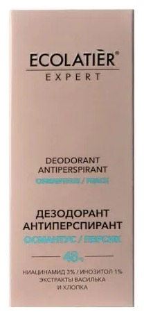 ECOLATIER Expert дезодорант-антиперспирант османтус и белый персик 50мл