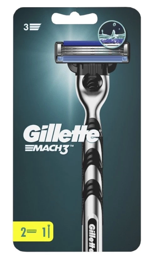 GILLETTE Mach3 станок д/бритья муж. с кассетами сменными 2шт339/600/346