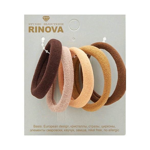 RINOVA Резинка, большая 4,5-5,5 см ,коричневая, 5 шт 500510                                        