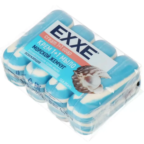 EXXE крем-мыло туалетное 1+1 морской жемчуг 4шт*75г