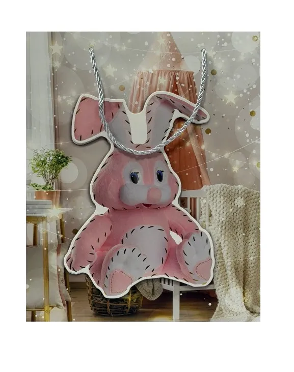 Пакет подарочный 26*32*10см Зайка коллаж ED0348