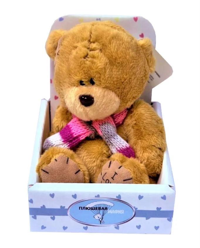 Игрушка мягкая мишка в шарфике 252027-3