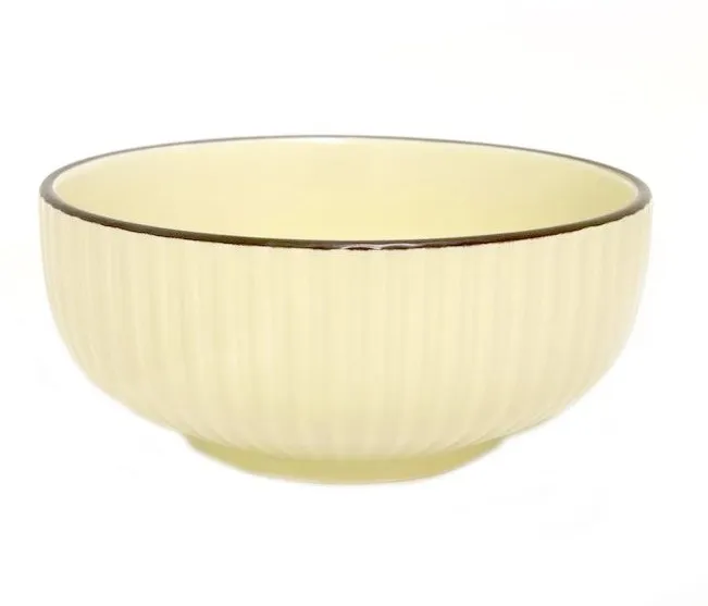 NATA M рифленый бежевый салатник 14см керамика 648-8