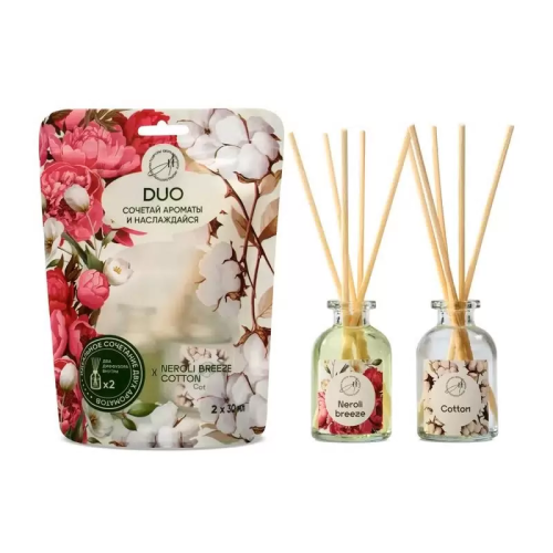 AROMA HARMONY набор диффузоров ароматических duo neroli breeze/cotton 2шт 30мл