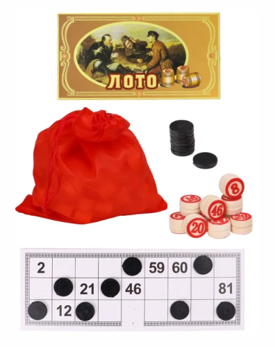 Игра настольная лото деревянное 23*11*6см AN02555