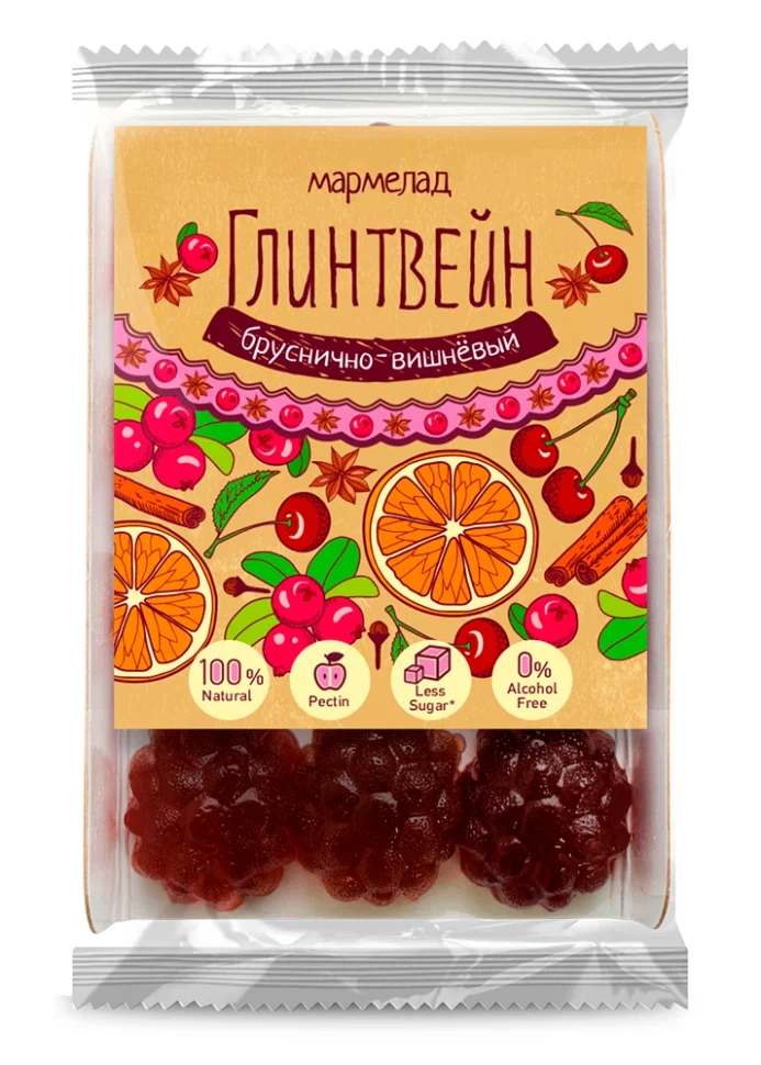 СИБИРСКИЙ КЕДР мармелад ягоденьглинтвейн  подложка  165г