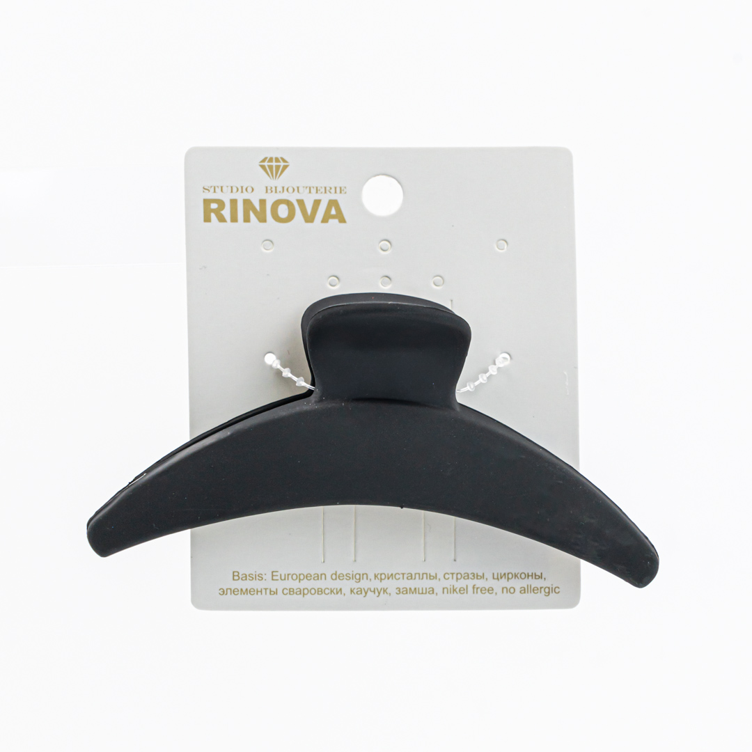RINOVA краб д/волос черный дизайн французский большой 9-11см 500305