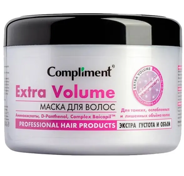 COMPLIMENT маска д/волос экстра густота и объём 500мл