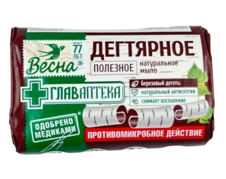 ВЕСНА мыло туалетное absolut дегтярное 90г