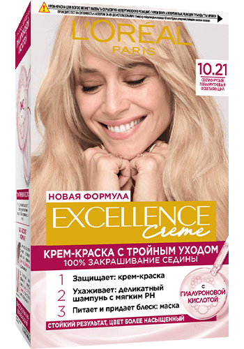 LOREAL EXCELLENCE краска д/волос т.10.21 св.русый перламутровый