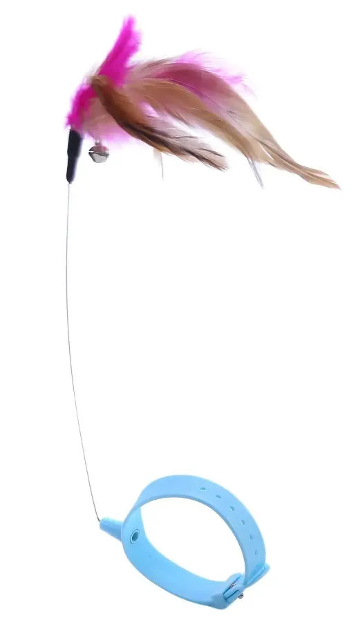 WOGY игрушка-дразнилка д/кошек перья на ремне 10123-1921