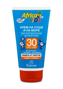 ФЛОРЕСАН Africa Kids крем на суше и на море д/детей чувствительной кожи SPF30 Ф-410
