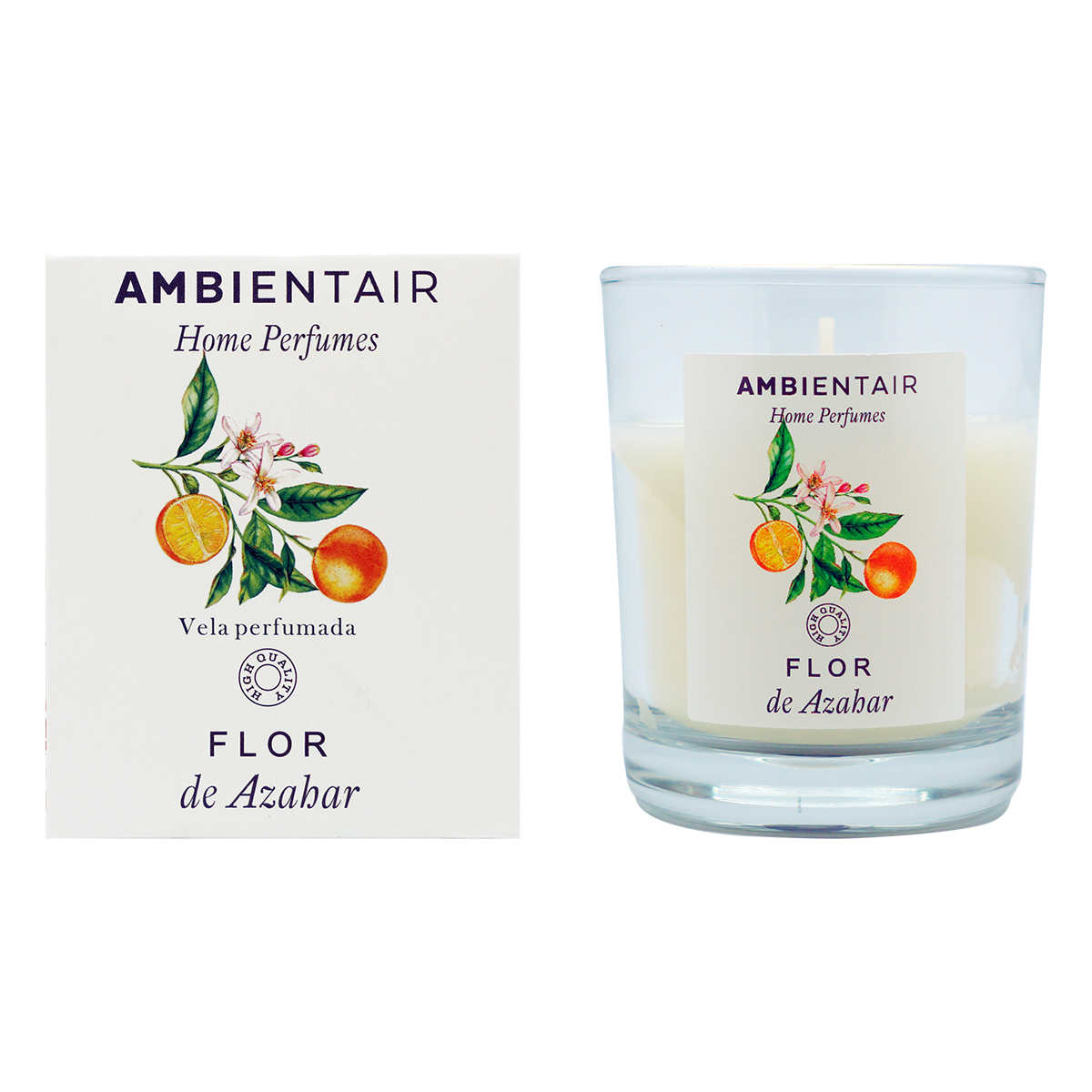 AMBIENTAIR свеча аромат. в стакане цветок апельсина flor de azahar VV001AZAP