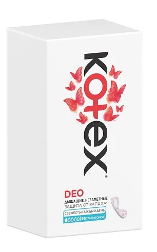 KOTEX прокладки ежедневные superslim dеo 56шт