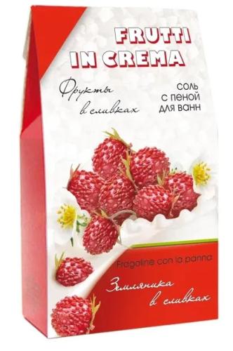 СЕВЕРНАЯ ЖЕМЧУЖИНА соль с пеной д/ванн frutti in crema земляника в сливках 500г ЭЛ-1192