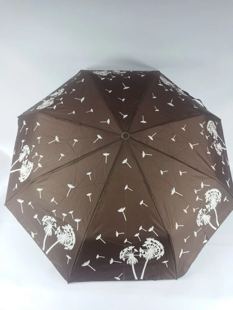 Зонт механический меняющий цвет под воздействием воды Одуванчик Д:55см ED25458