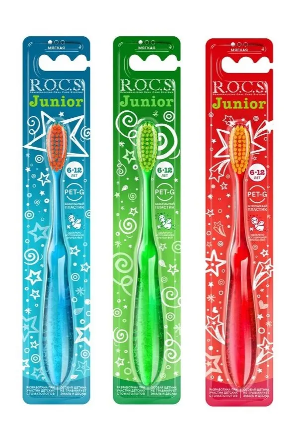 ROCS Junior щетка зубная детская 6-12 мягкая                                                       