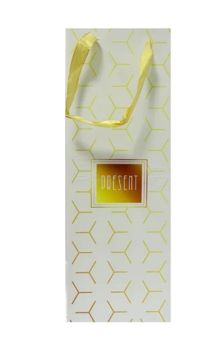 Пакет д/бутылки 13*36*10см ромбики ламинированный 9905835