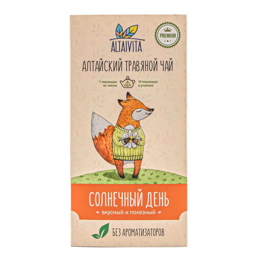 ALTAIVITA чай травяной солнечный день вкусный и полезный в пирамидках 40г