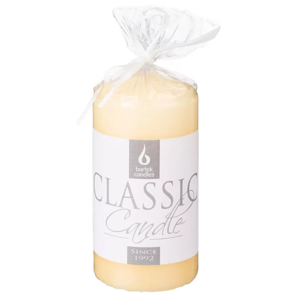 BARTEK свеча колонна цв.бежевый 6*12см