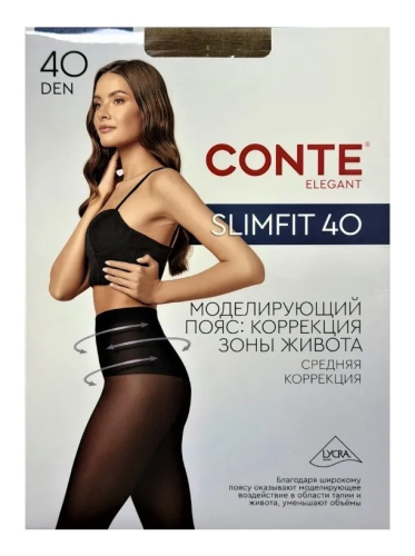 CONTE колготки женские ce slimfit 40 natural р.2