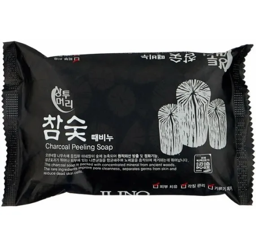 JUNO мыло-пилинг charcoal 150г