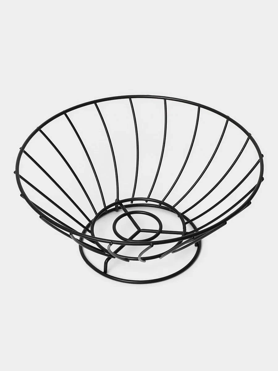 Ваза д/фруктов цв.черный 11*24,5*24,5см 5168785