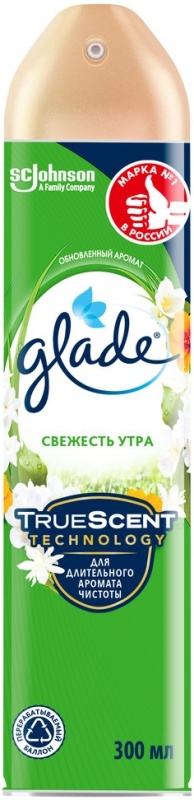 GLADE освежитель воздуха свежесть утра 300мл (12)
