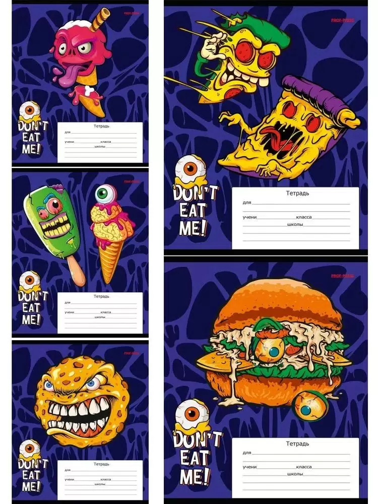 Тетрадь 12л. клетка зомби еда Т12-2355