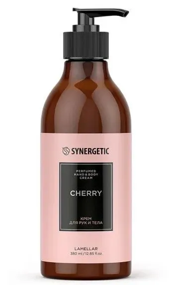 SYNERGETIC крем д/рук и тела вишня 380мл