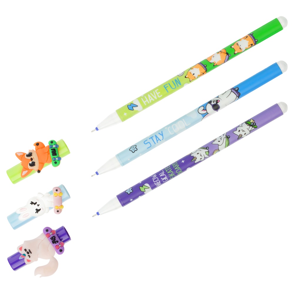 MESHU ручка гелевая стираемая skate party синяя 0,5мм