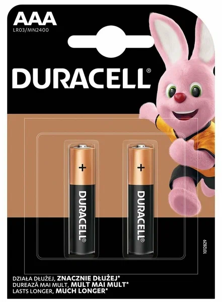 DURACELL батарейки AAA LR03 1,5V 2шт