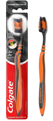 COLGATE щетка зубная зиг заг с древесным углем ср.жесткости CN05641A