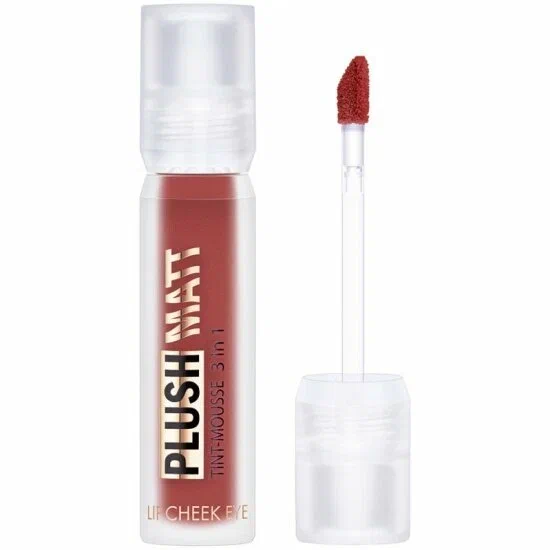 LUXVISAGE тинт-мусс д/губ 3в1 щек и век plush matt т.306